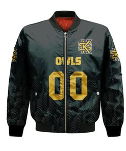 Kennesaw State Owls Bomber Jacket Logo Sport Ombre  - NCAA