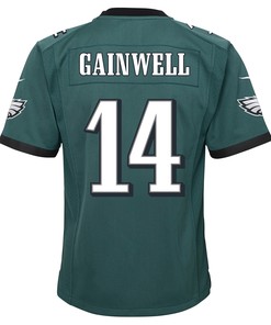Kenneth Gainwell 14 Philadelphia Eagles Super Bowl LVII Champions 2 Stars 2 Stars Youth Game Jersey - Black