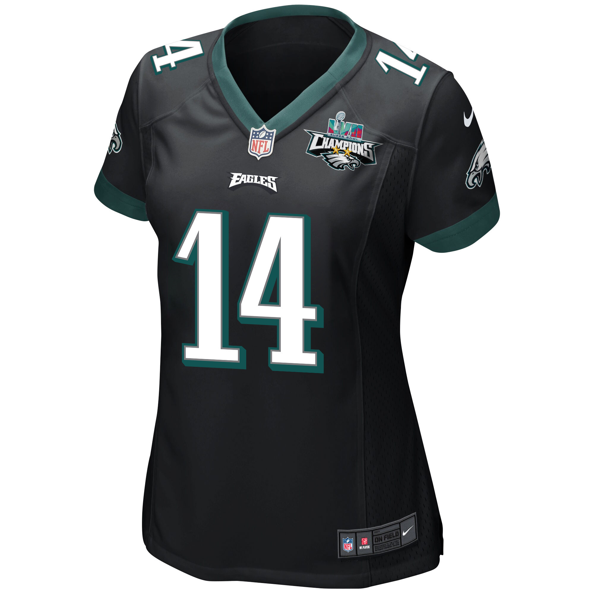 Kenneth Gainwell 14 Philadelphia Eagles Super Bowl LVII Champions 2 Stars Women Game Jersey - Black