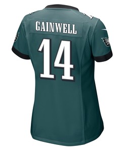 Kenneth Gainwell 14 Philadelphia Eagles Super Bowl LVII Champions 2 Stars Women Game Jersey - Midnight Green
