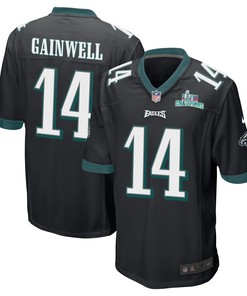 Kenneth Gainwell 14 Philadelphia Eagles Super Bowl LVII Champions Men Game Jersey - Black