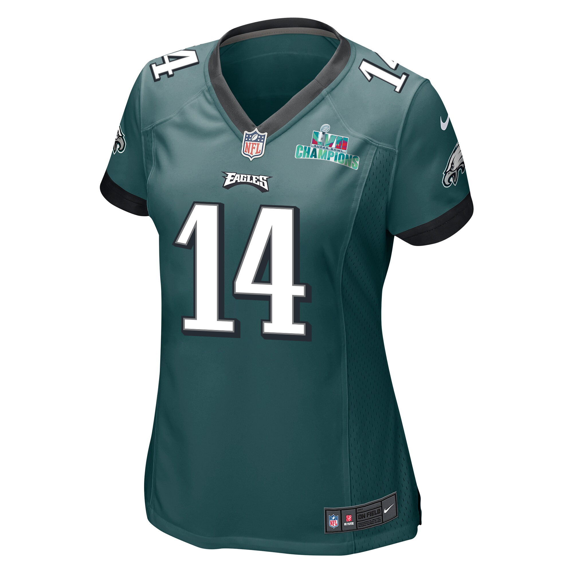 Kenneth Gainwell 14 Philadelphia Eagles Super Bowl LVII Champions Women Game Jersey - Midnight Green