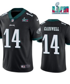 Kenneth Gainwell 14 Philadelphia Eagles Super Bowl LVII Vapor Limited Men Jersey - Black