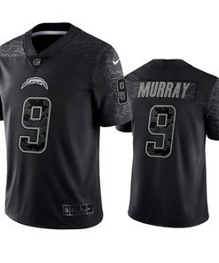 Kenneth Murray 9 Los Angeles Chargers Black Reflective Limited Jersey - Men