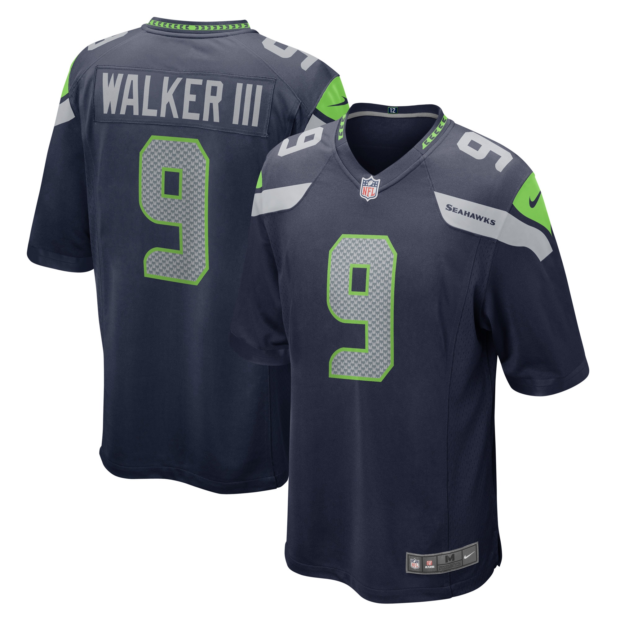 Kenneth Walker Iii Seattle Seahawks 2022 Nfl Draft Pick Player Game Jersey - College Navy