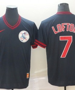 Kenny Lofton #7 2020 Mlb Dark Blue Jersey