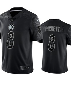 Kenny Pickett 8 Pittsburgh Steelers Black Reflective Limited Jersey - Men