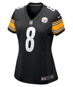 Kenny Pickett 8 Pittsburgh Steelers Women's 2022 Draft First Round Pick Game Jersey In Black