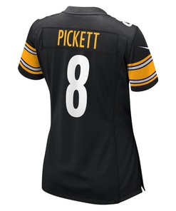 Kenny Pickett 8 Pittsburgh Steelers Women's 2022 Draft First Round Pick Game Jersey In Black