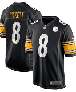 Kenny Pickett 8 Pittsburgh Steelers Youth 2022 Draft First Round Pick Game Jersey In Black