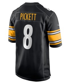Kenny Pickett 8 Pittsburgh Steelers Youth 2022 Draft First Round Pick Game Jersey In Black