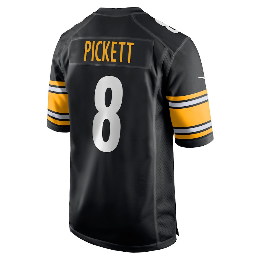 Kenny Pickett 8 Pittsburgh Steelers Youth 2022 Draft First Round Pick Game Jersey In Black