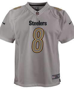 Kenny Pickett 8 Pittsburgh Steelers Youth Atmosphere Game Jersey - Gray