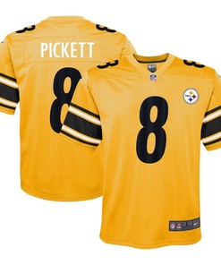 Kenny Pickett 8 Pittsburgh Steelers Youth Inverted Game Jersey - Gold