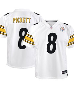 Kenny Pickett 8 Pittsburgh Steelers Youth Team Game Jersey - White