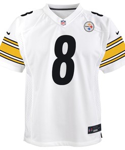 Kenny Pickett 8 Pittsburgh Steelers Youth Team Game Jersey - White