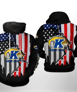 Kent State Golden Flashers NCAA US Flag 3D All Over Print Hoodie, Zip-Up Hoodie