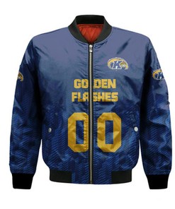 Kent State Golden Flashes Bomber Jacket Logo Sport Ombre  - NCAA