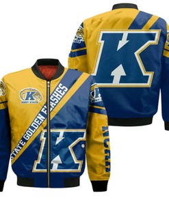 Kent State Golden Flashes Logo Bomber Jacket Cross Style - NCAA