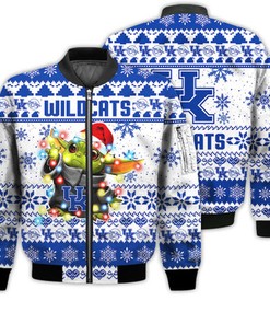 Kentucky Wildcats Baby Yoda Star Wars Sports Football American Ugly Christmas Gifts Unisex 3D Bomber Jacket