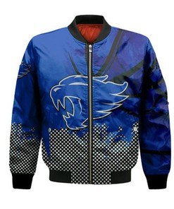 Kentucky Wildcats Bomber Jacket Basketball Net Grunge Pattern- NCAA