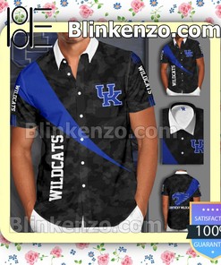 Kentucky Wildcats Camo Black Summer Hawaiian Shirt