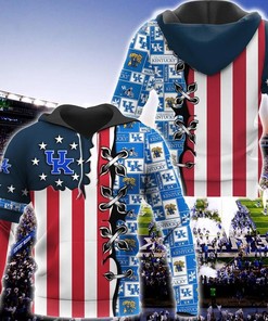 Kentucky Wildcats Flag American 3D Hoodie Kentucky Wildcats Gift Ideas for Him