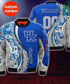 Kentucky Wildcats NCAA2 Custom Number Bomber Jacket   for fans