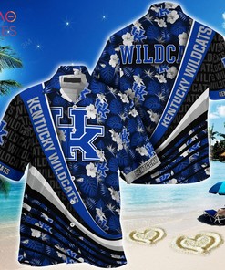 Kentucky Wildcats Summer Hawaiian Shirt, With Tropical Flower Pattern for Fans