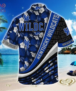 Kentucky Wildcats Summer Hawaiian Shirt, With Tropical Flower Pattern for Fans