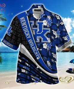 Kentucky Wildcats Summer Hawaiian Shirt, With Tropical Flower Pattern for Fans