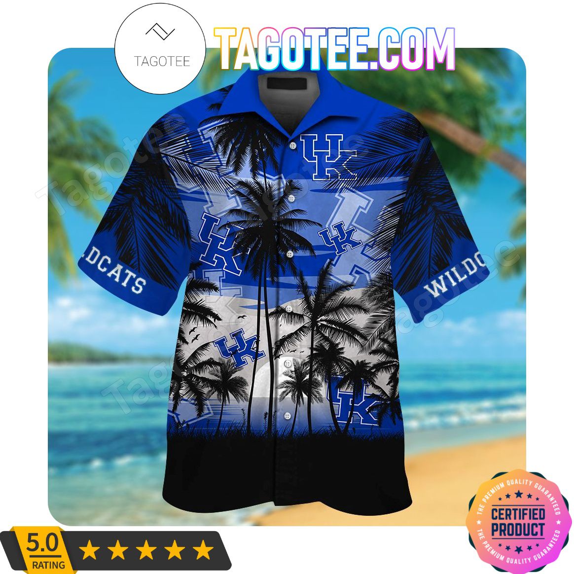 Kentucky Wildcats Tropical Aloha Hawaii Shirt