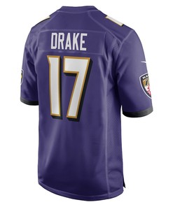 Kenyan Drake Baltimore Ravens Game Player Jersey - Purple