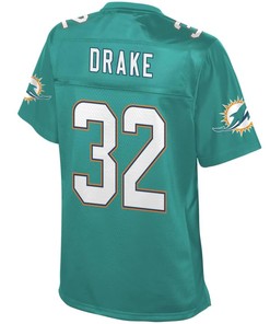 Kenyan Drake Miami Dolphins Nfl Pro Line Womens Player Jersey - Aqua