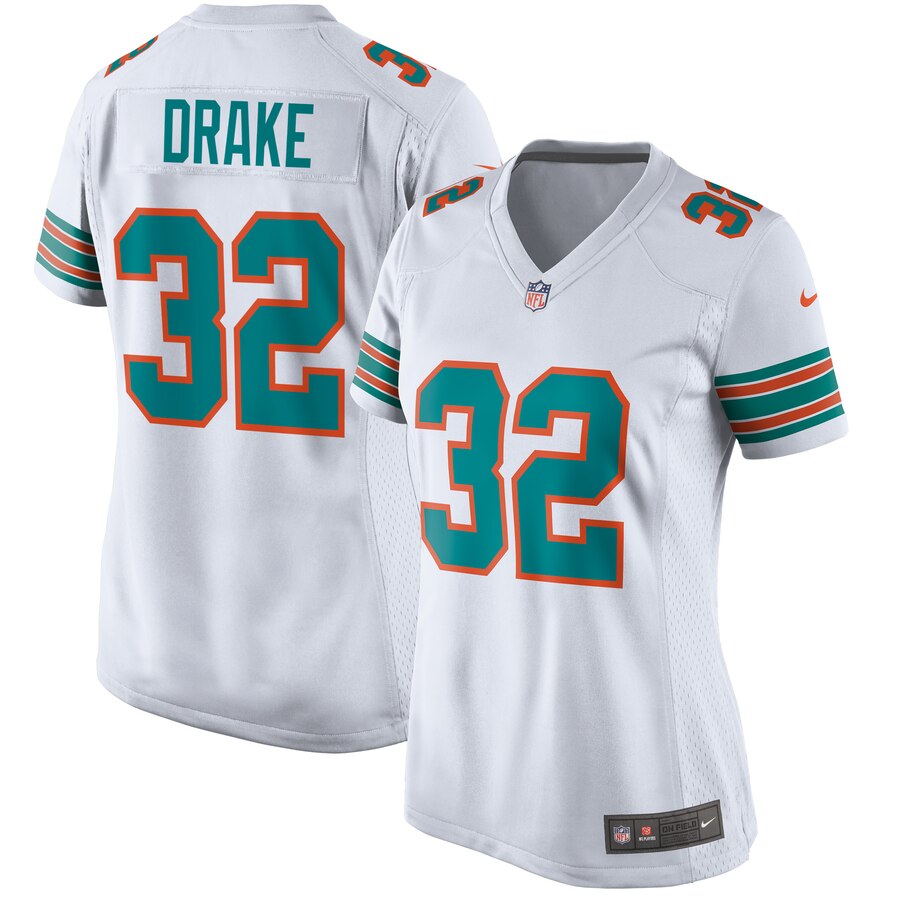 Kenyan Drake Miami Dolphins Nike Womens Throwback Game Jersey - White