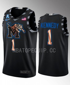Keonte Kennedy 1 Memphis Tigers Black Jersey Copper College Basketball