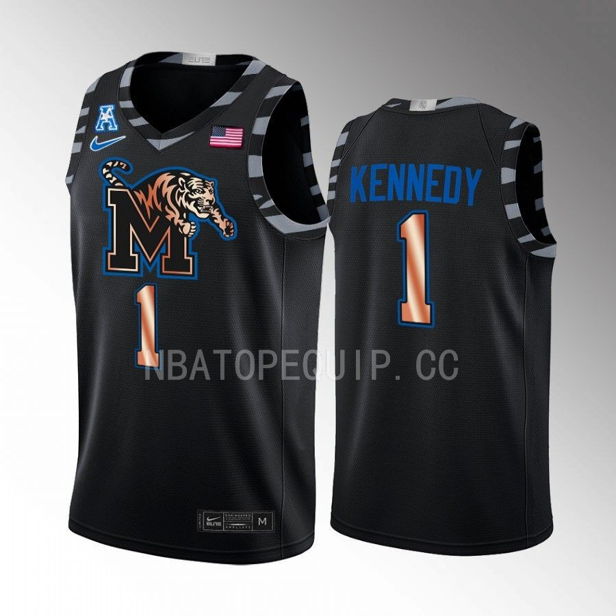 Keonte Kennedy 1 Memphis Tigers Black Jersey Copper College Basketball