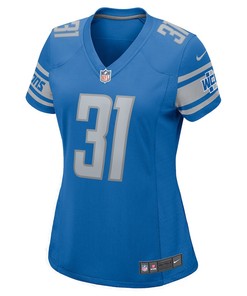 Kerby Joseph 31 Detroit Lions Women's Player Game Jersey - Blue
