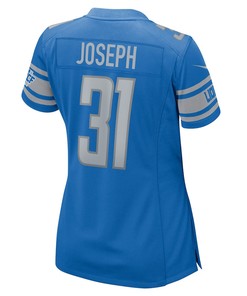 Kerby Joseph 31 Detroit Lions Women's Player Game Jersey - Blue