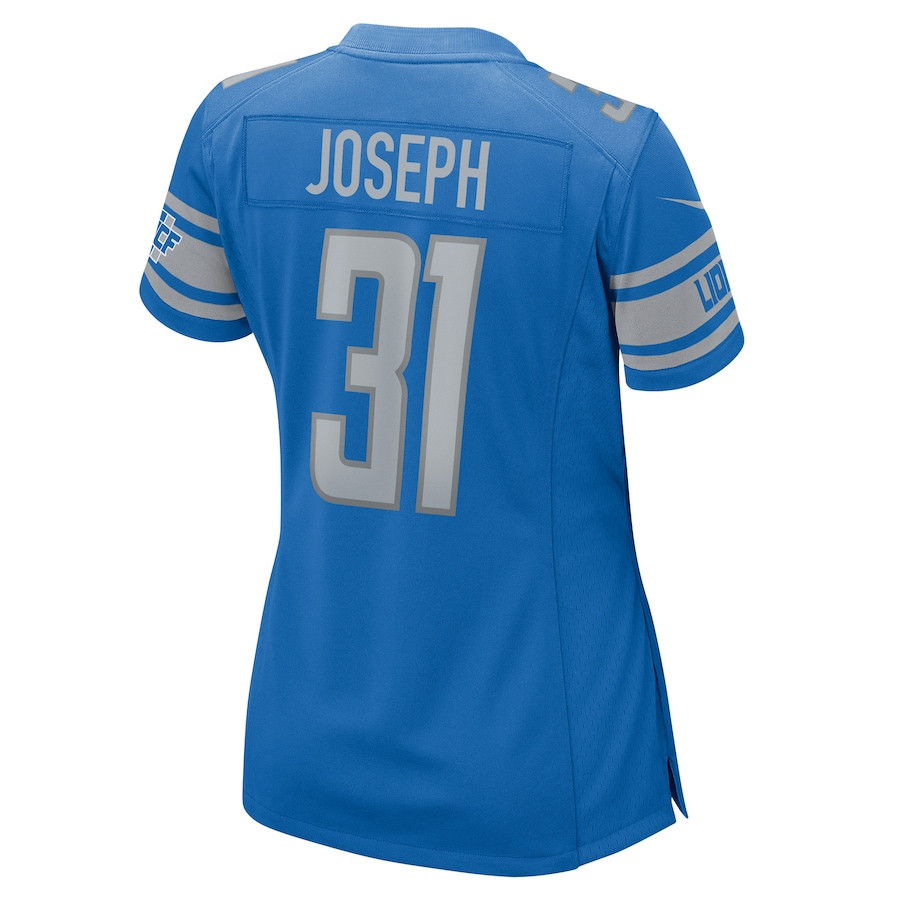 Kerby Joseph 31 Detroit Lions Women's Player Game Jersey - Blue