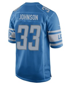 Kerryon Johnson Detroit Lions 2018 Nfl Draft Pick Game Jersey - Blue