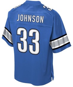 Kerryon Johnson Detroit Lions Nfl Pro Line Historic Logo Player Jersey - Blue
