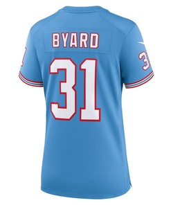 Kevin Byard 31 Tennessee Titans Oilers Throwback Alternate Game Women Jersey - Light Blue