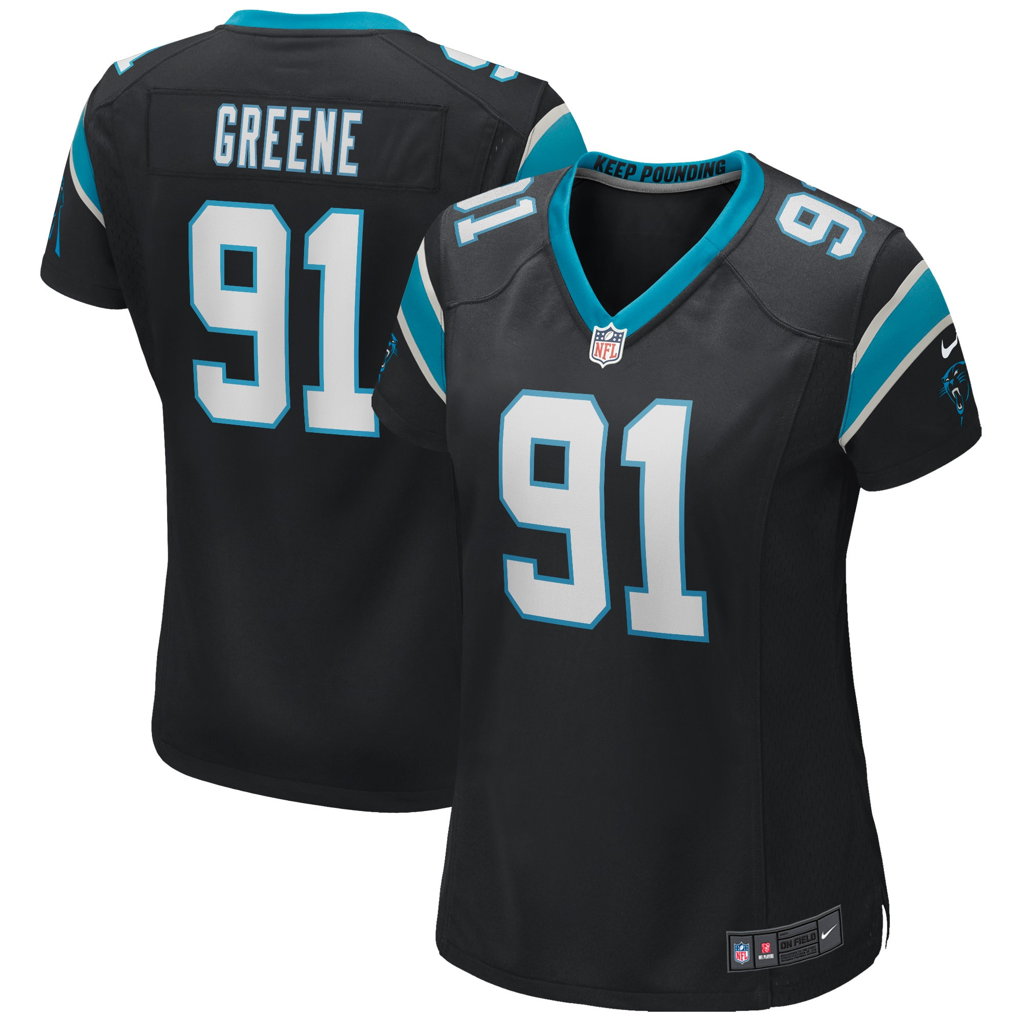 Kevin Greene Carolina Panthers Womens Game Retired Player Jersey - Black Nfl