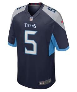 Kevin Hogan 5 Tennessee Titans Home Game Player Jersey - Navy