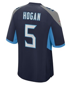 Kevin Hogan 5 Tennessee Titans Home Game Player Jersey - Navy