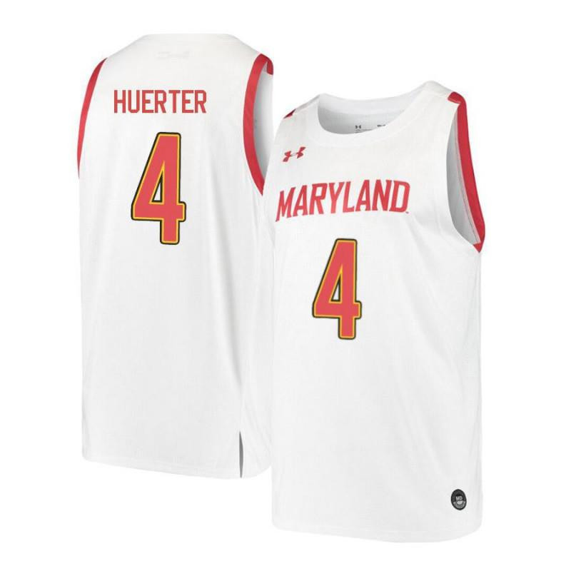 Kevin Huerter 4 Maryland Terrapins Retro Basketball Men Jersey - White