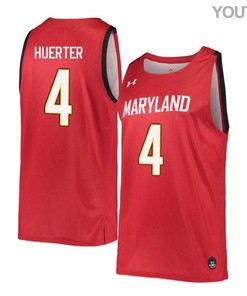 Kevin Huerter 4 Maryland Terrapins Retro Basketball Youth Jersey - Red