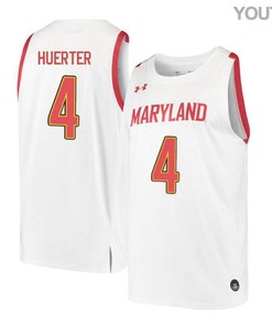 Kevin Huerter 4 Maryland Terrapins Retro Basketball Youth Jersey - White