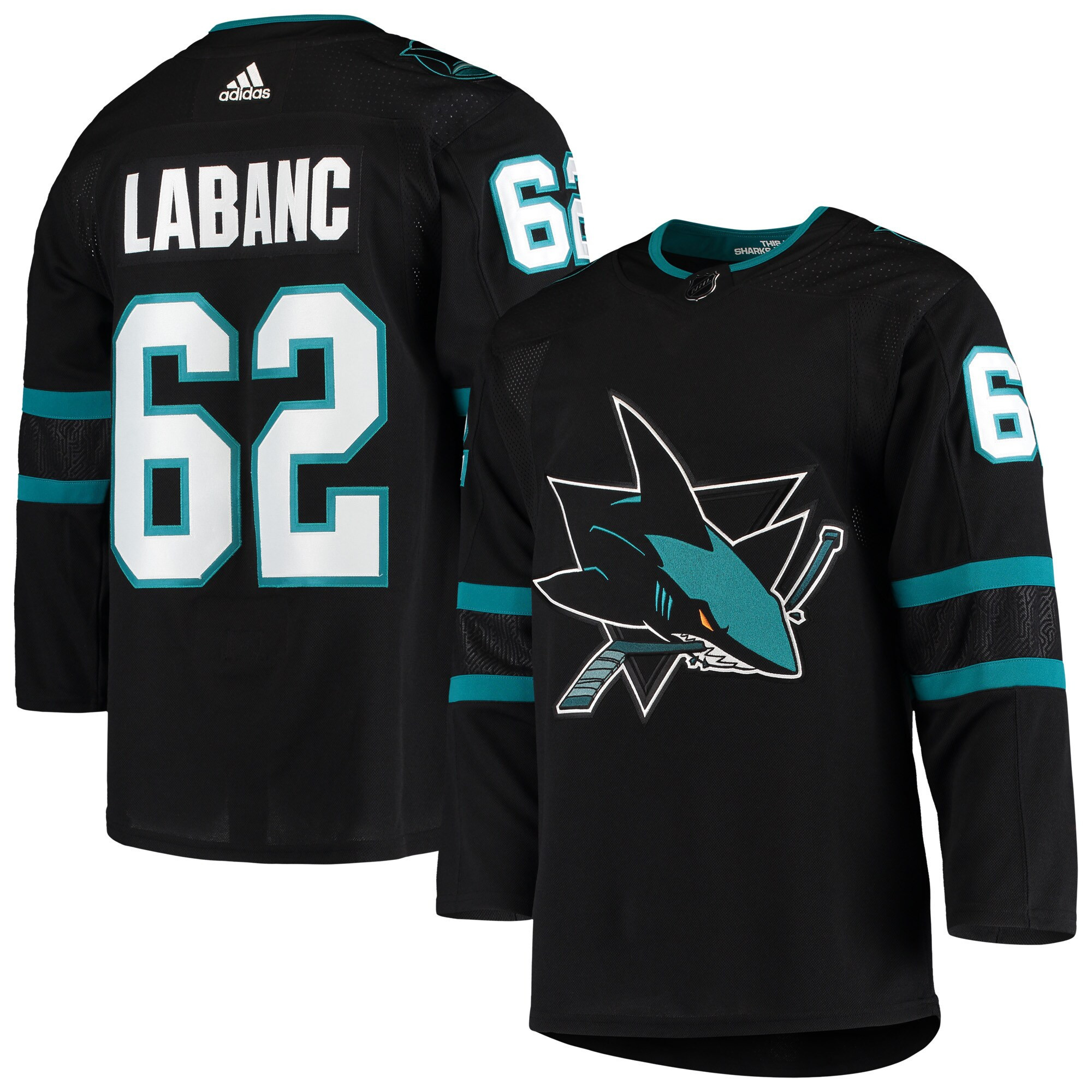Kevin Labanc San Jose Sharks Adidas Alternate Authentic Jersey - Black Nhl